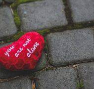 Red love heart alone 6068