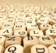 Wood cube abc cube letters 48898