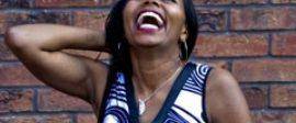 Black woman laughing